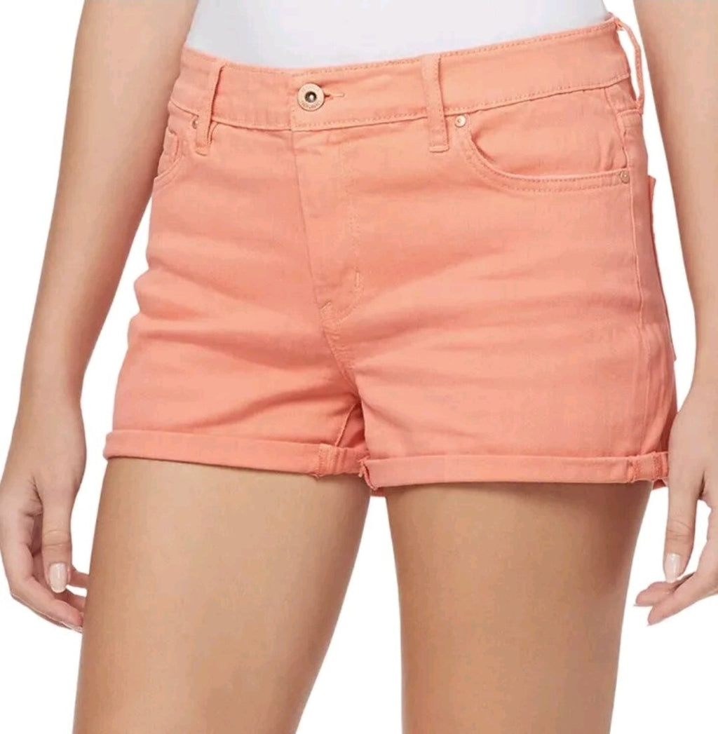 Jessica Simpson Forever Shorts Size 24W Roll Cuffed Burnt Coral 0