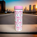 Starbucks x Roller Rabbit Pink/White Monkey Print Bottle Tumbler 16 fl oz *NEW*0