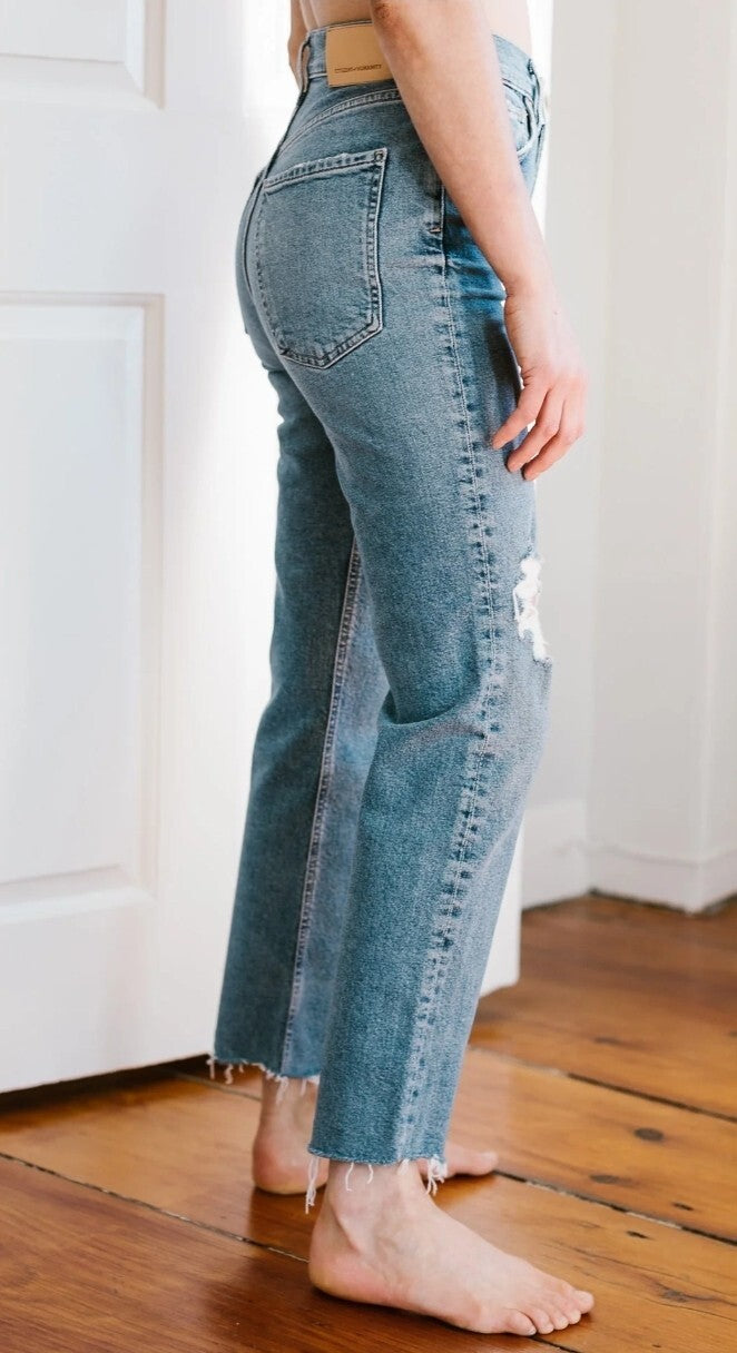 $198 Citizens of Humanity Daphne Crop High Rise Stovepipe Jeans Sz 27 In Lucky 1