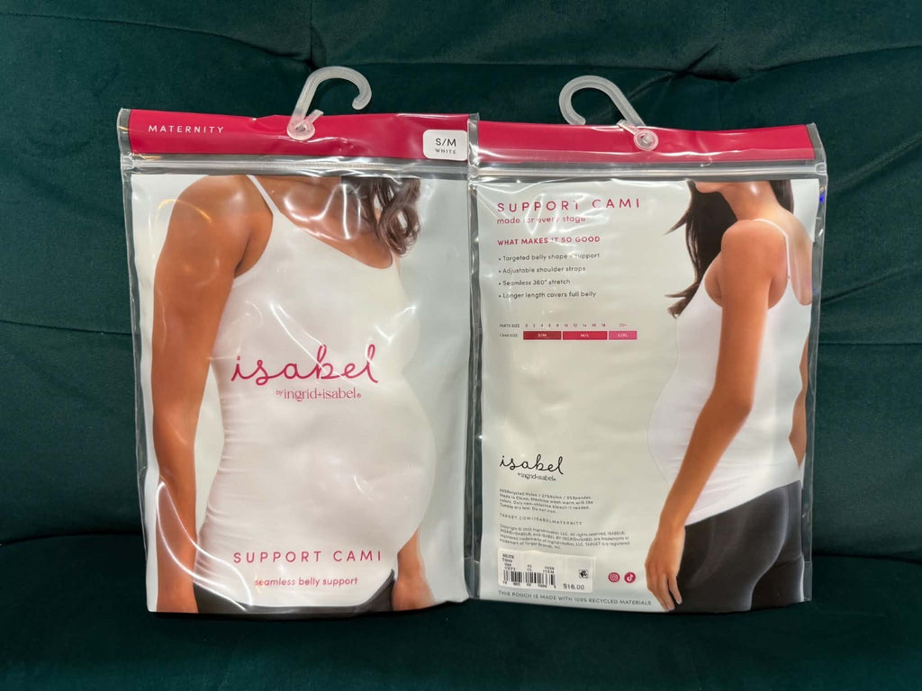 2 Isabel Maternity by Ingrid & Isabel Belly Support Seamless Camisole Med Lg Lot2