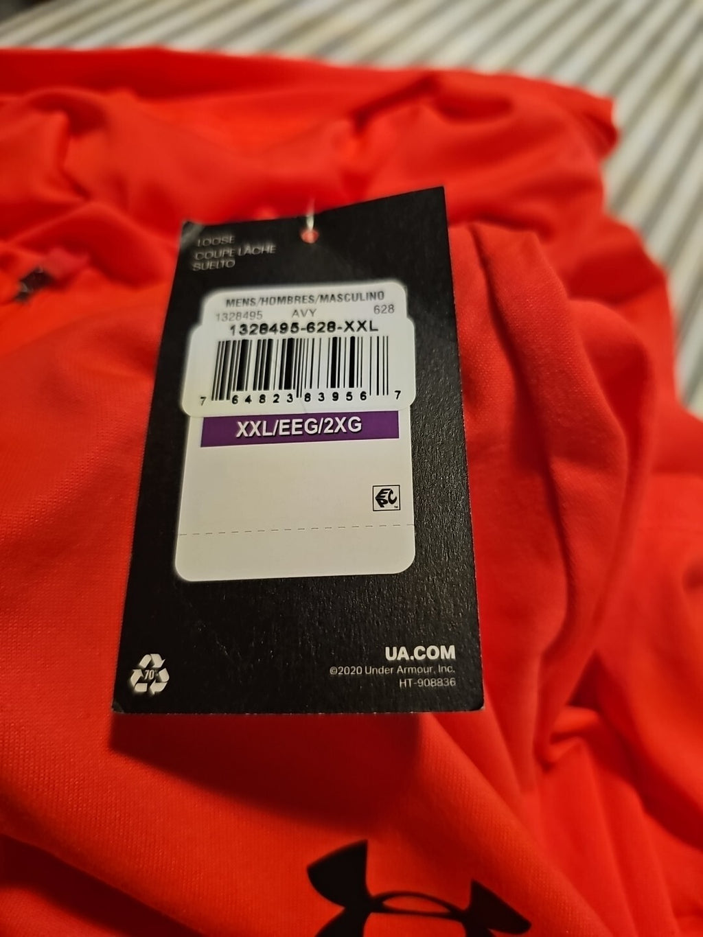 NWT Under Armour Men's Tech 2.0 1/2 Zip-Up T-Shirt Heat Gear (628) Orange XXL5