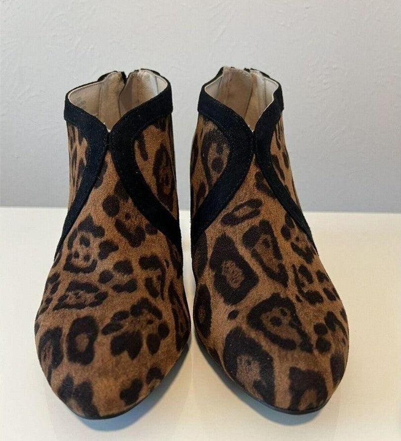 LifeStride Soft System Glamour Leopard Heel Ankle Boot Size 6 Women's New 1