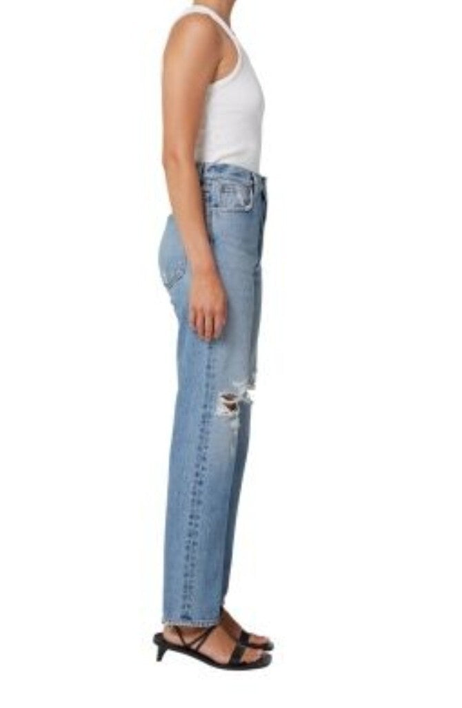 NWT AGOLDE Pinch Waist 90s High Rise Straight Jean Rule Size 27 A154E-12062