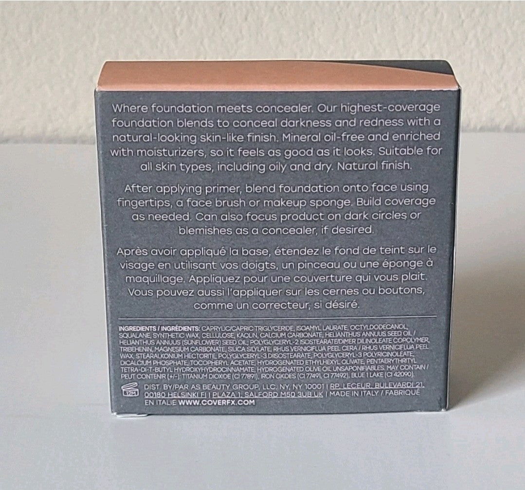 COVER FX Total Cover Cream Foundation Shade M2 With Sponge Ships Free3