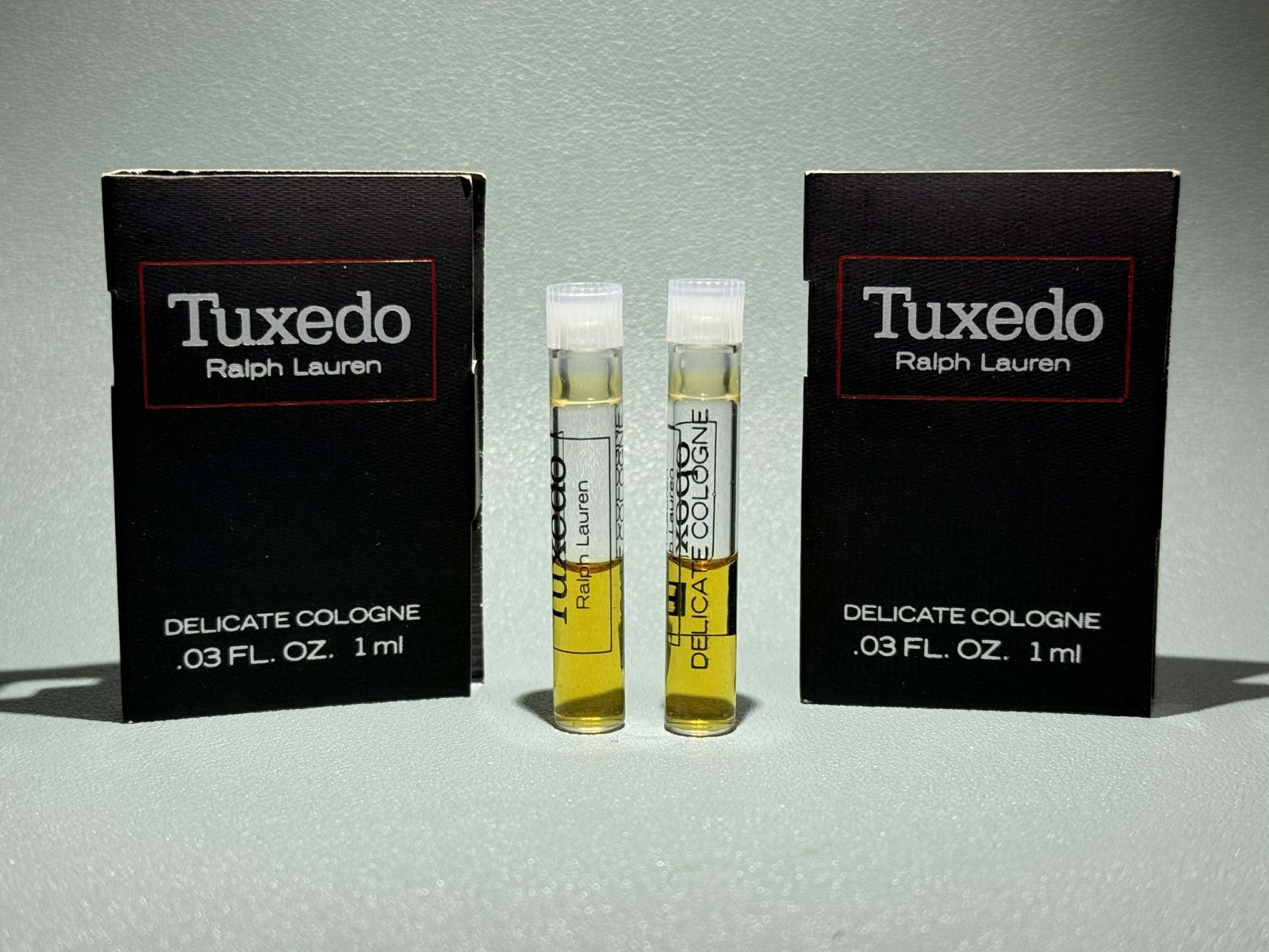 Vtg Ralph Lauren Tuxedo Splash Cologne sample 1ml Ea Set Of 2 Vintage 1993 2