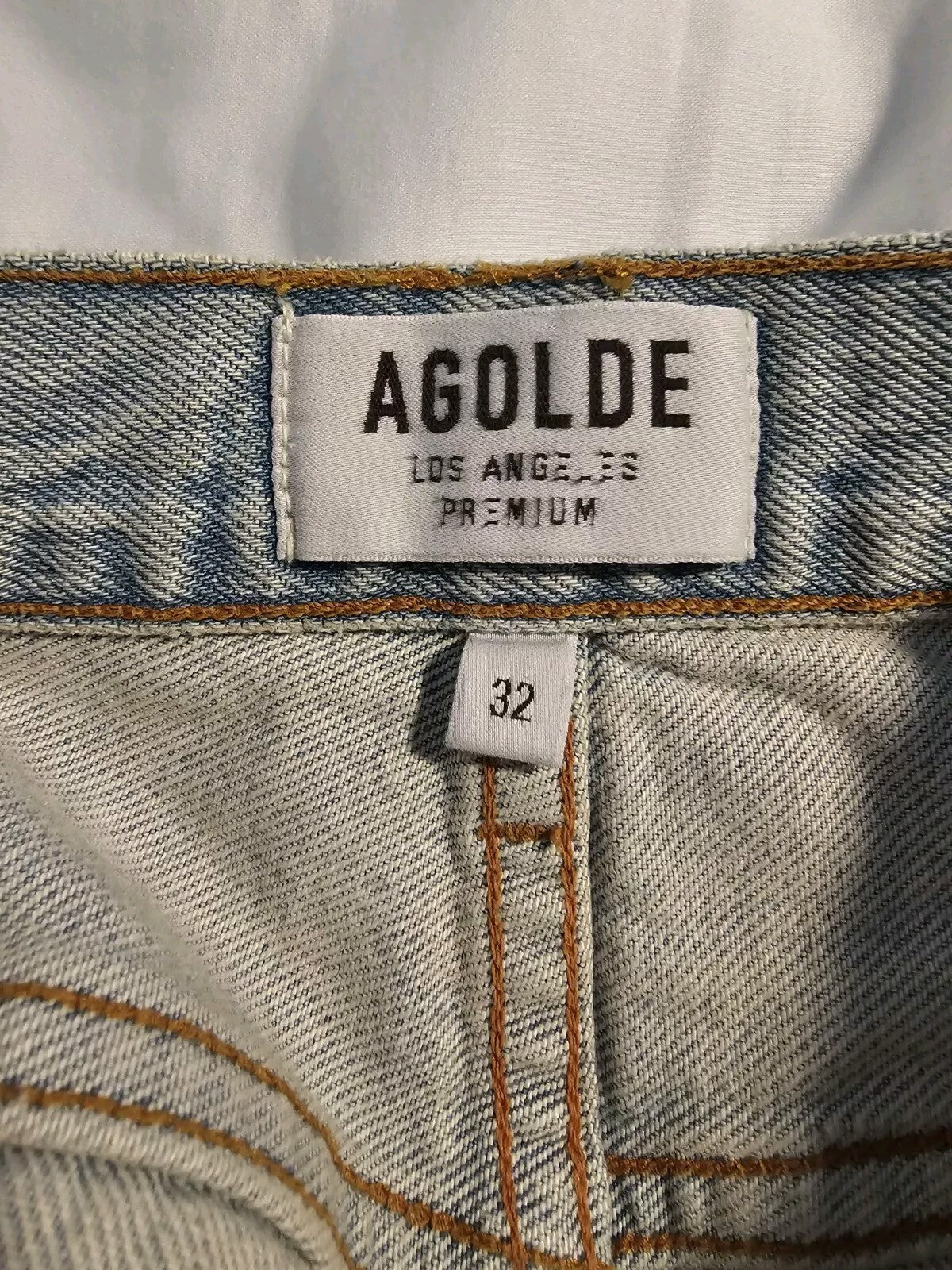 Agolde Jean Shorts Womens Size 32 Blue Parker Distressed Denim Cut Off SAMPLE3
