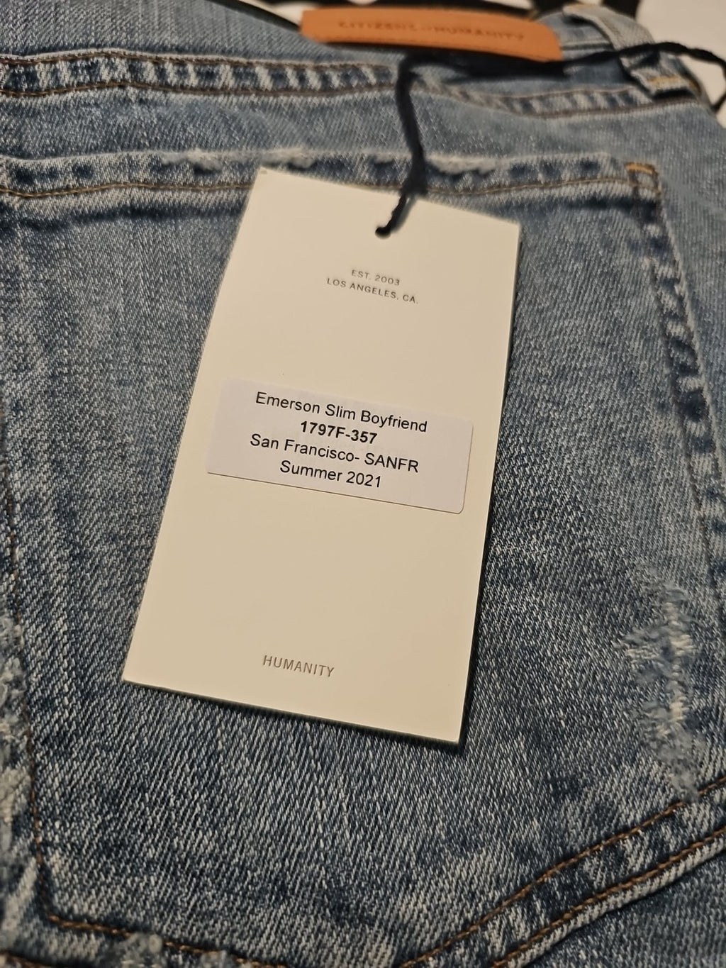 NWT Citizens Of Humanity Emerson Slim Boyfriend Jeans In San Francisco Sz. 27 41