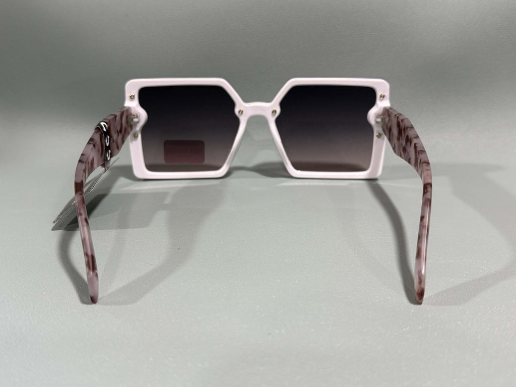 New Original TRUE RELIGION Square Sunglasses Mirrored Gold White  TR572331