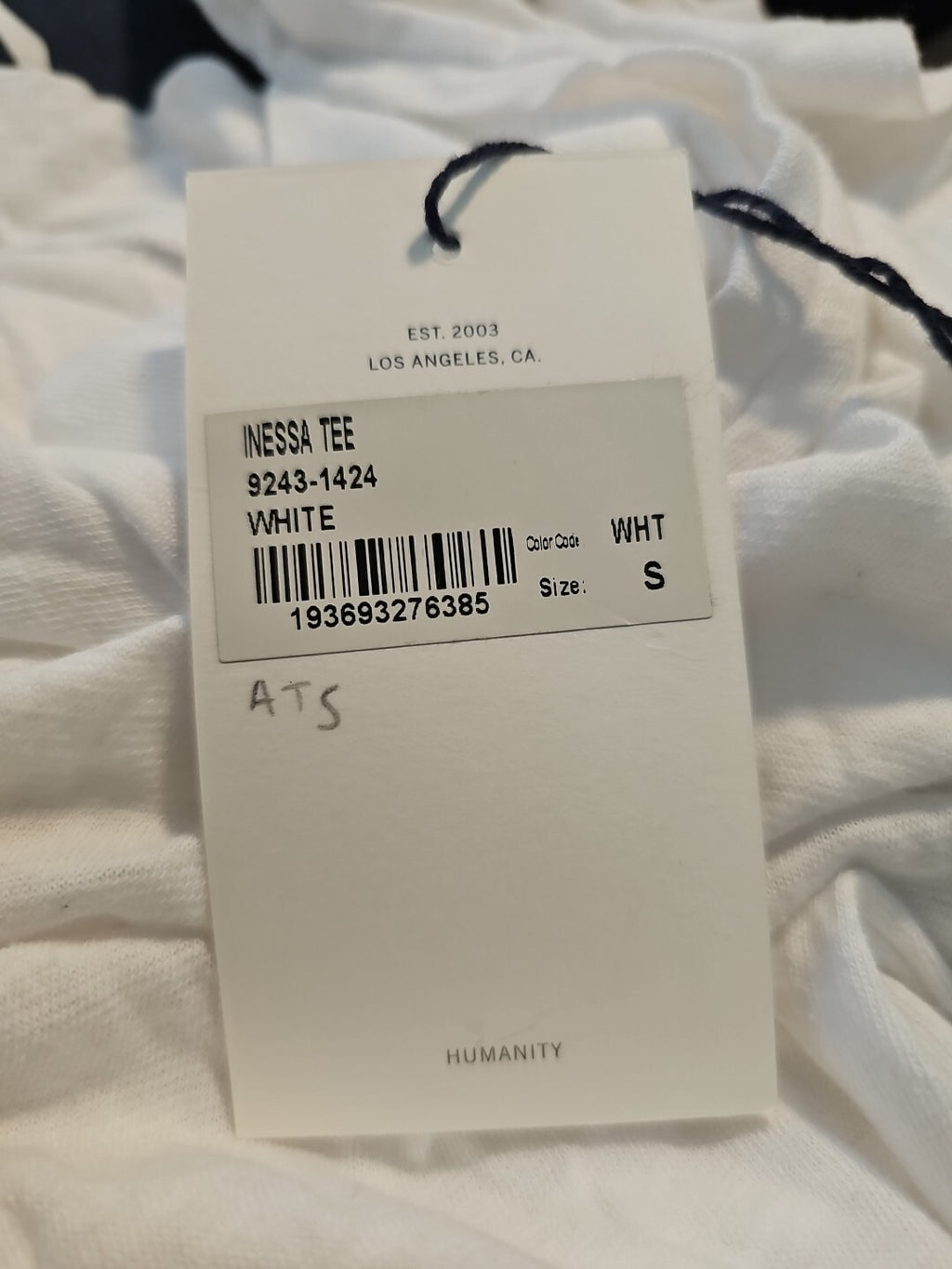 NWT Citizens Of Humanity Inessa Tee In White Sz Sm COH Anthropologie Top7
