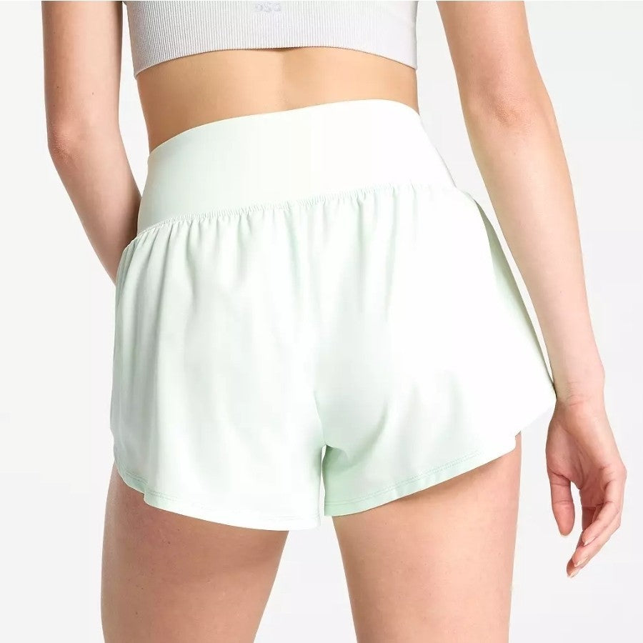 DSG Women's XXL Stride Run Short W/Liner  Lime Pickleball 3in Inseam 1
