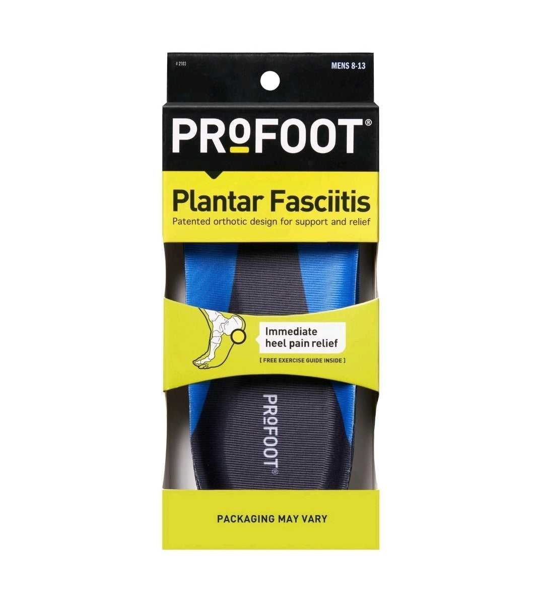 Plantar Fasciitis Orthotic Insoles for Men Sizes 8-13 Gel Shoe Inserts PROFOOT0