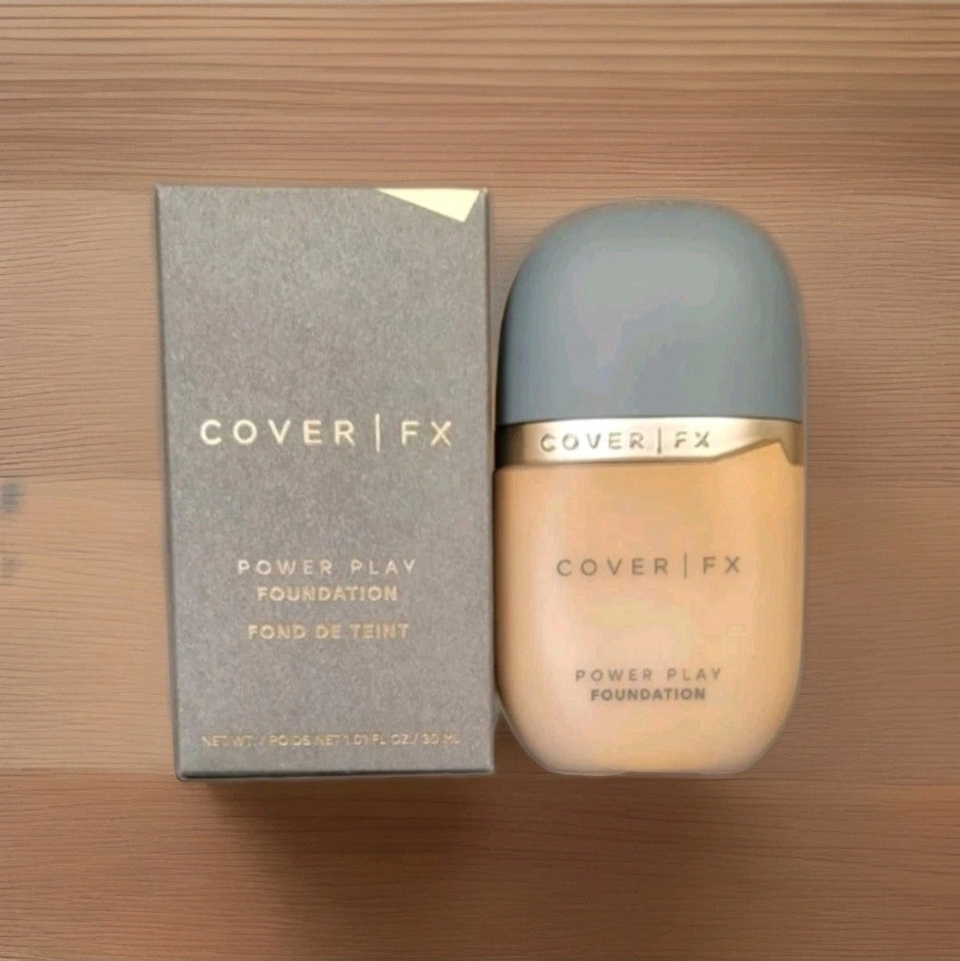 4 × COVER FX Power Play Foundation Full Coverage Matte Long Lasting Shade M4 Lot1