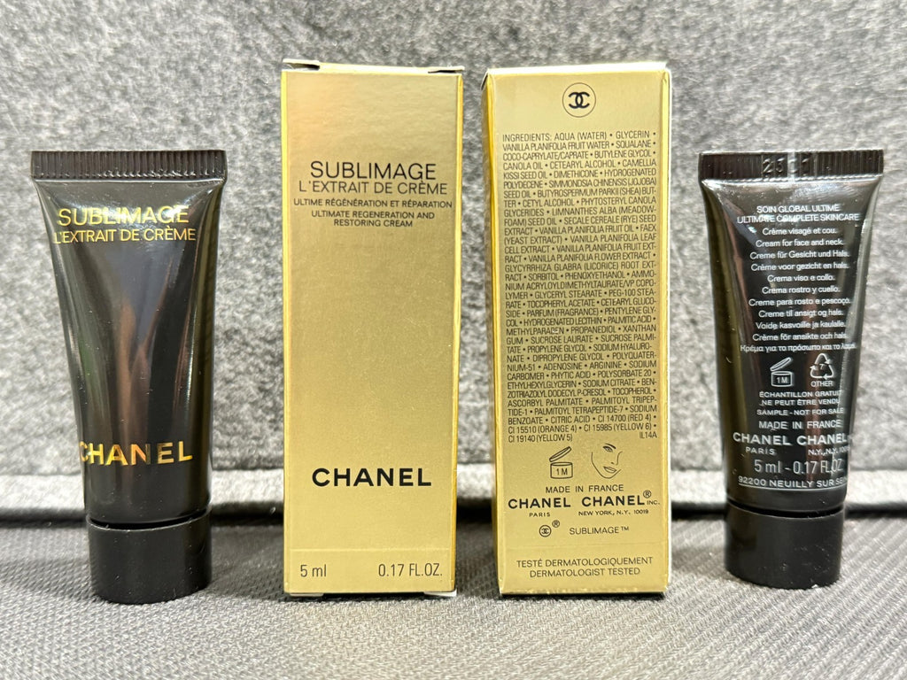 2 x Chanel Sublimage L'EXTRAIT DE CREME Ultimate Repair Cream 5ml / 0.17oz each0