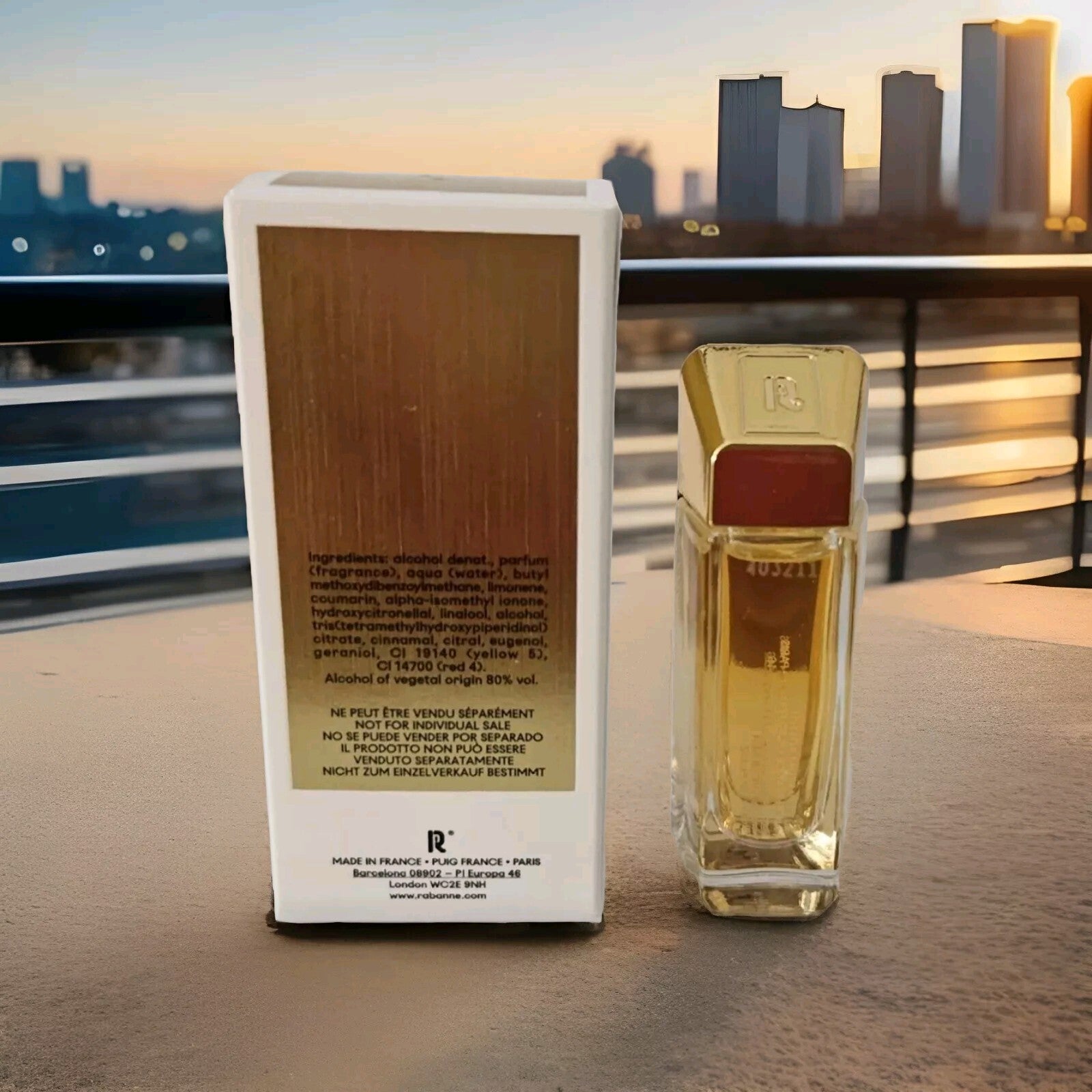 New PACO RABANNE Million Gold EDP Intense Mini Travel Splash 5ml / .17 fl oz1