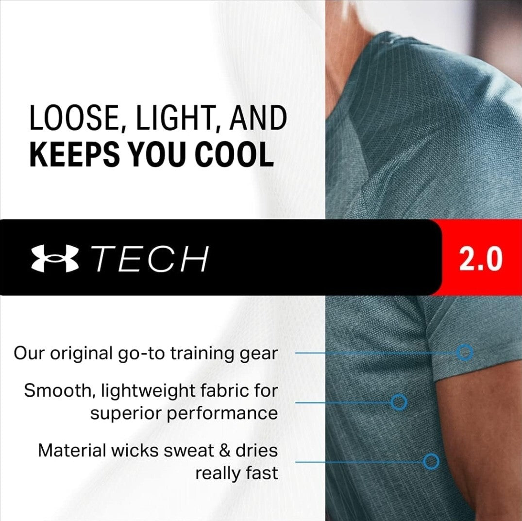 NWT Under Armour Men's Tech 2.0 1/2 Zip-Up T-Shirt Heat Gear (628) Orange XXL4