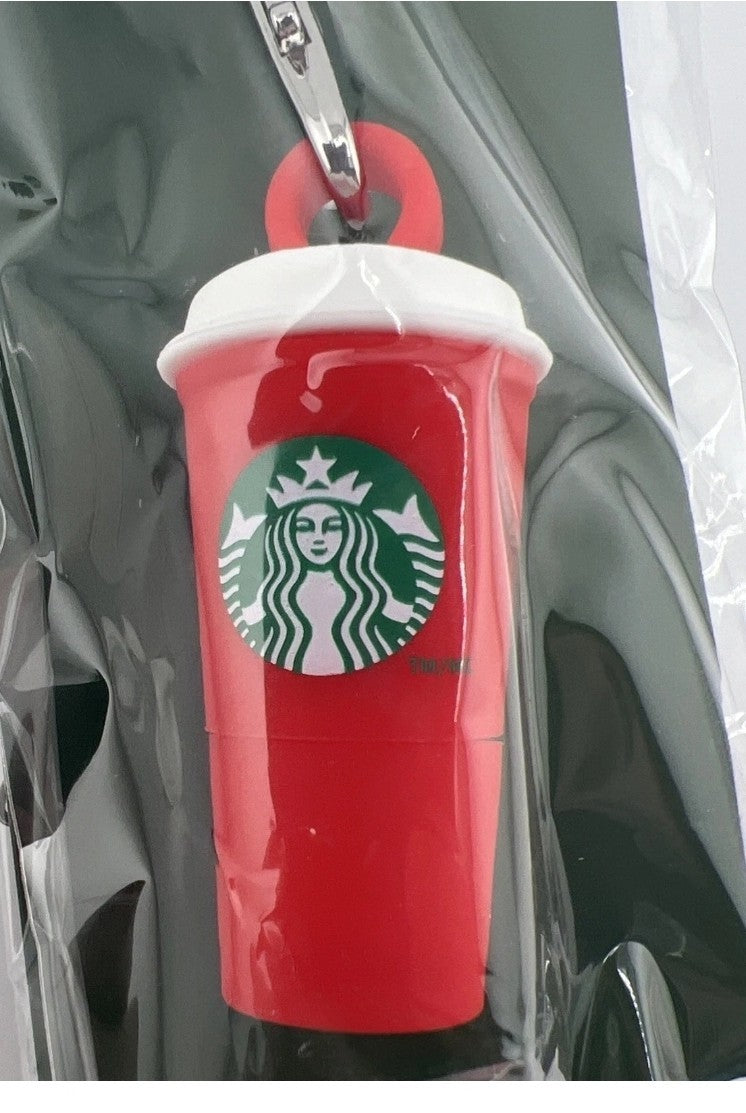 NEW! Starbucks Reusable Hot Cup Lid Stopper 2025 RED CUP Keychain Rare Sold Out2