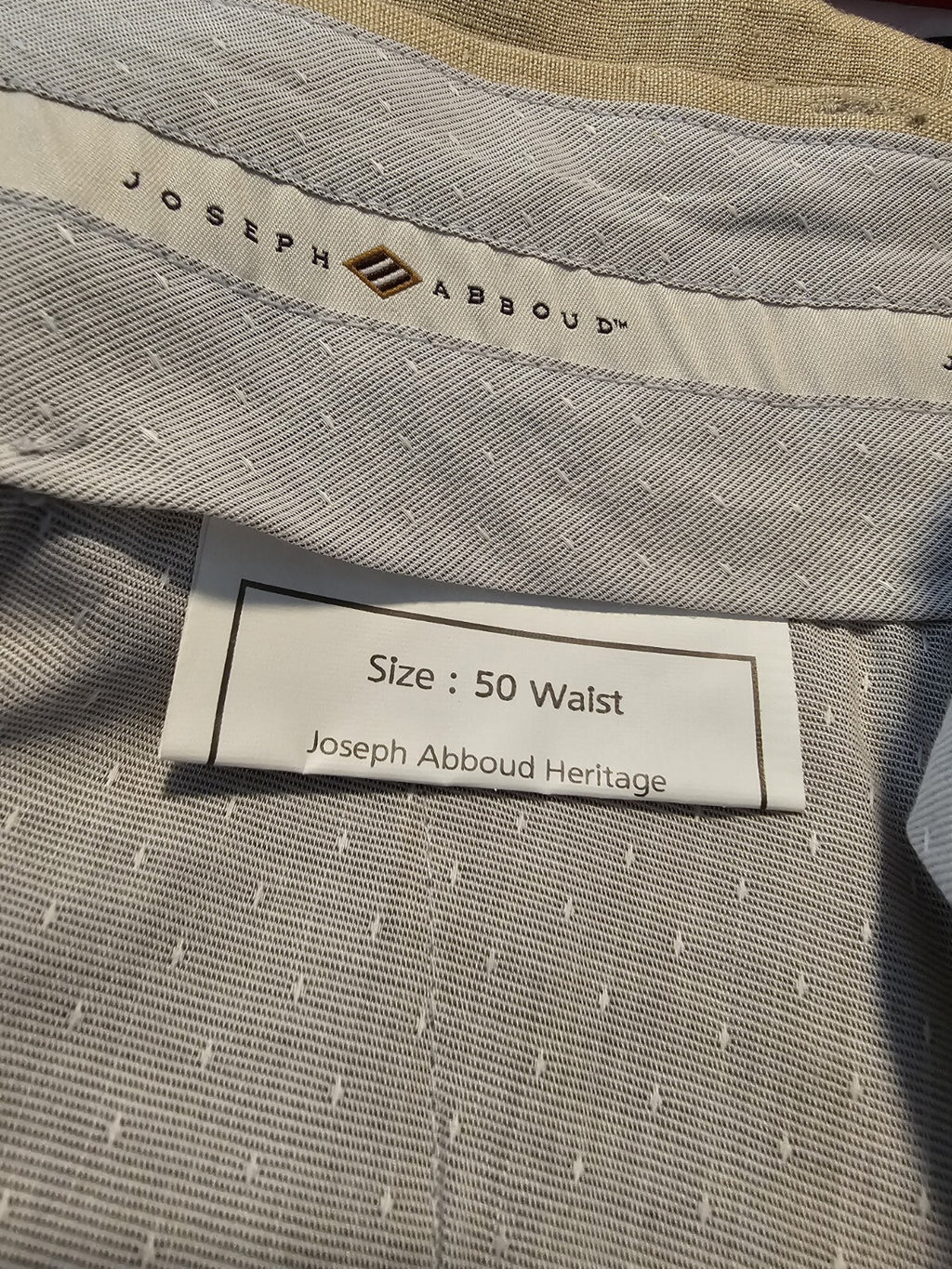 NWT Joseph Abboud Herritage Pant 100% Linen Suit Pants,  Size 50 R1