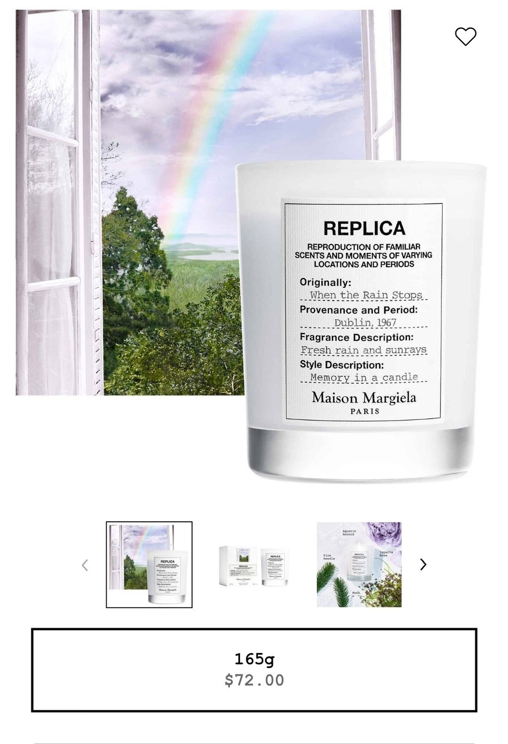 Maison Margiela Replica When the Rain Stops Fresh Scented Candle 5.82 OZ / 165 G2