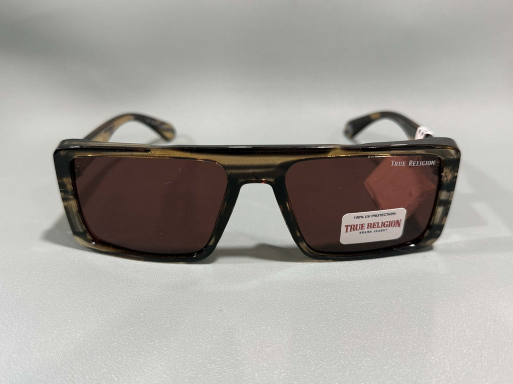 New Original TRUE RELIGION Square Sunglasses Brown TR TRM17710