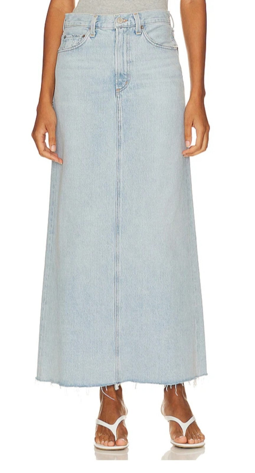 NWOT AGOLDE Hilla Denim Maxi Skirt Jeans A9111-1141 SZ 27 Long Denim 0