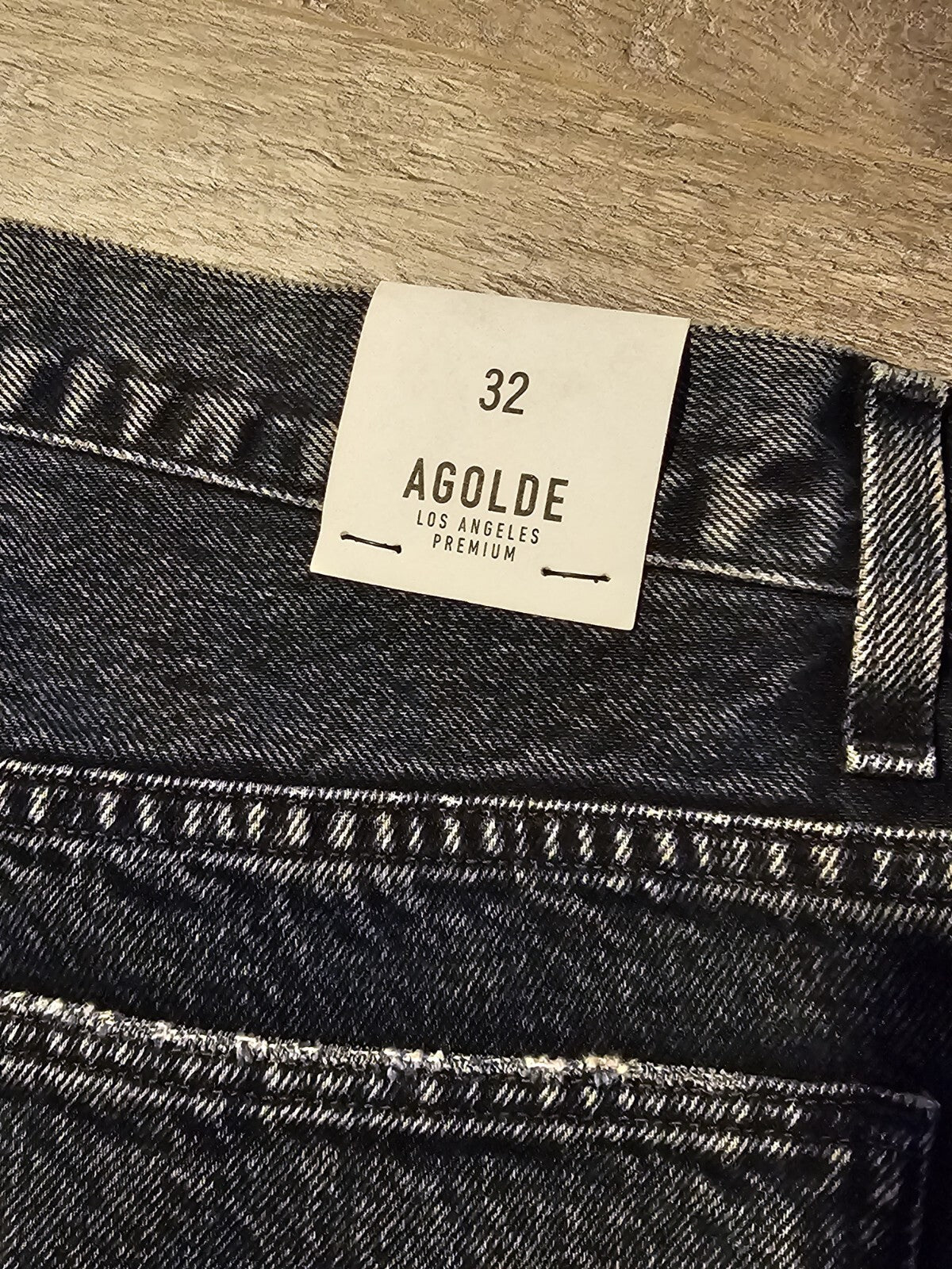 $178 NWT Agolde Men's Cut Off Hero Tapered Jeans in Rebel Size 32 3