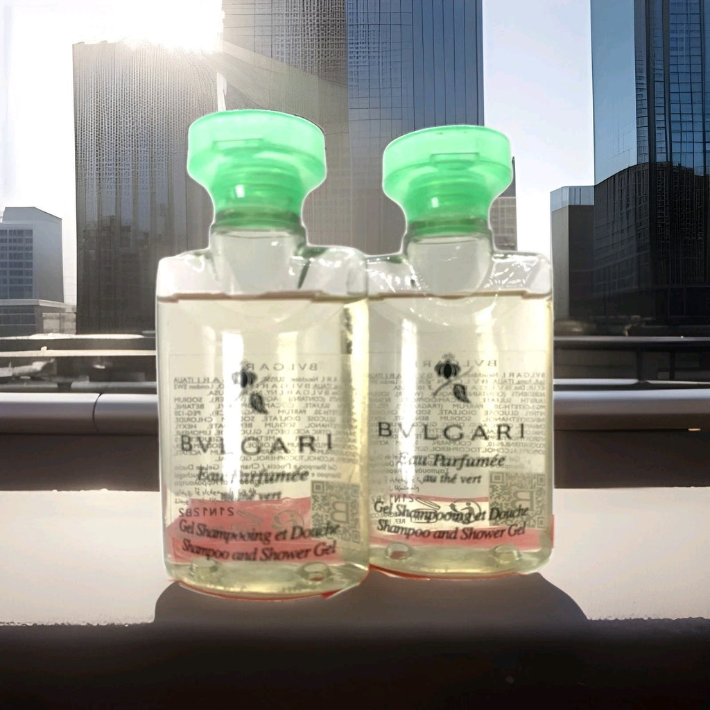 Lot of 2: BVLGARI Eau Parfumée au Thé Vert Shampoo & Shower Gel 40ml BN No Box1