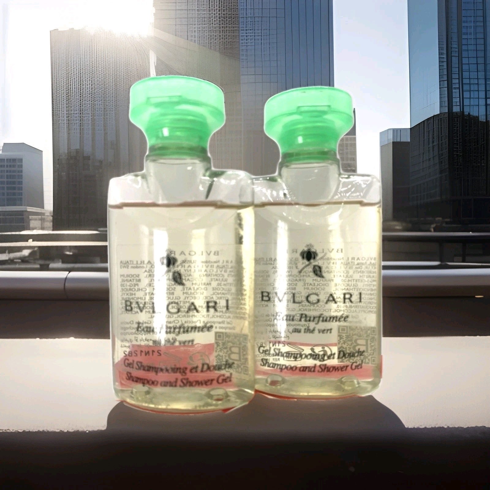 Lot of 2: BVLGARI Eau Parfumée au Thé Vert Shampoo & Shower Gel 40ml BN No Box1
