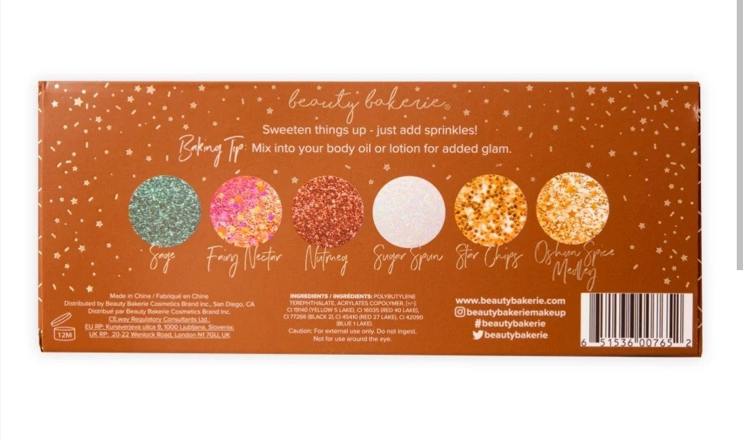 Brand New - Beauty Bakerie Sprinkles & Spices Set Of 6 Body Glitters 1