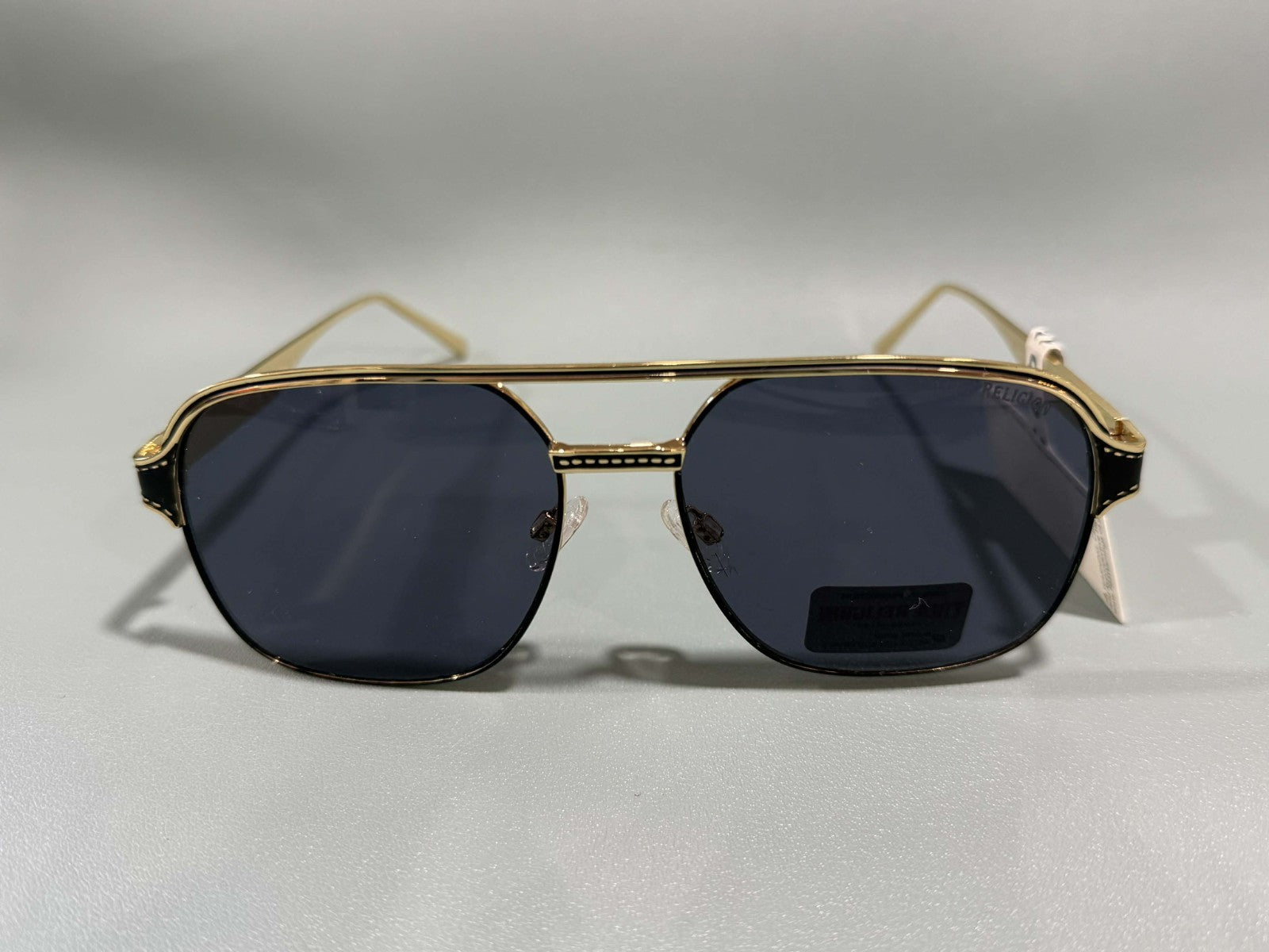New Original TRUE RELIGION Sunglasses Tinted / Gold  Aviator Horseshoe TRM17460