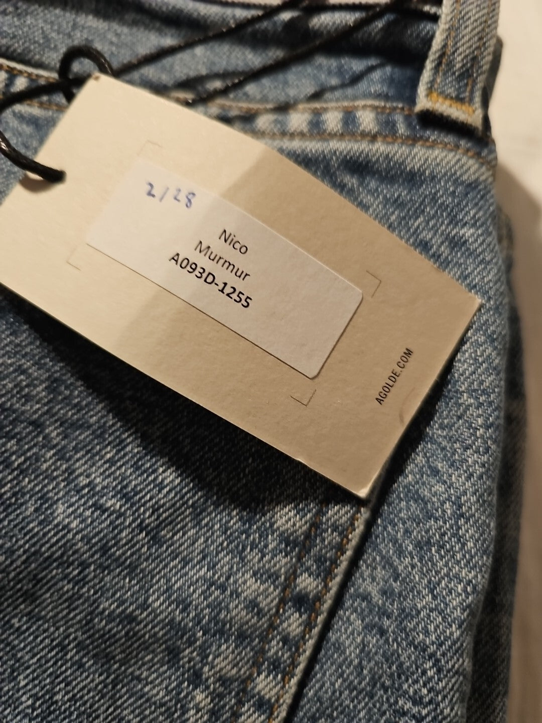 $198 NWT AGOLDE Nico High Rise Slim Fit Jeans Sz 27 Murmur A093D-12553