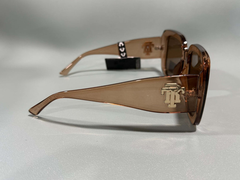 New Original TRUE RELIGION Square Sunglasses Tinted / Gold Accent TR564044