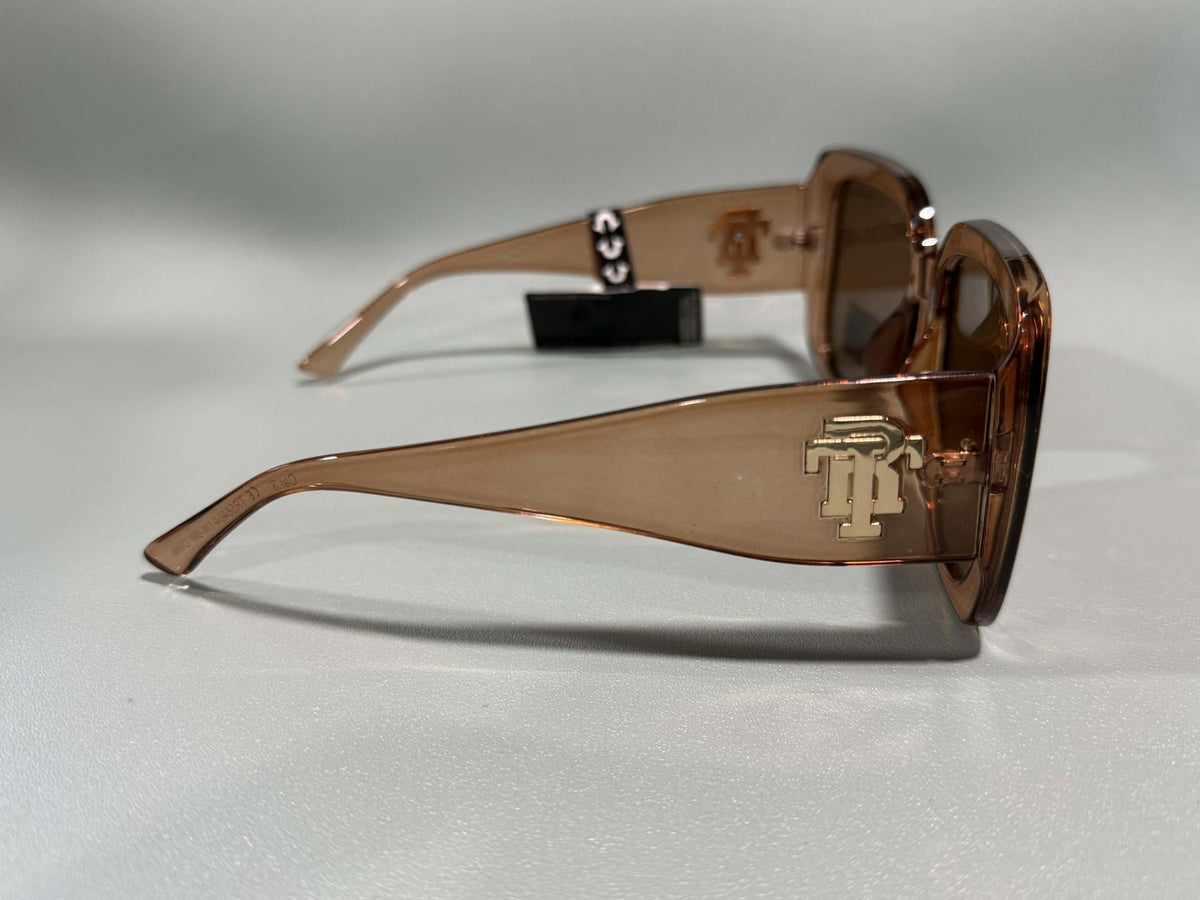 New Original TRUE RELIGION Square Sunglasses Tinted / Gold Accent TR564044