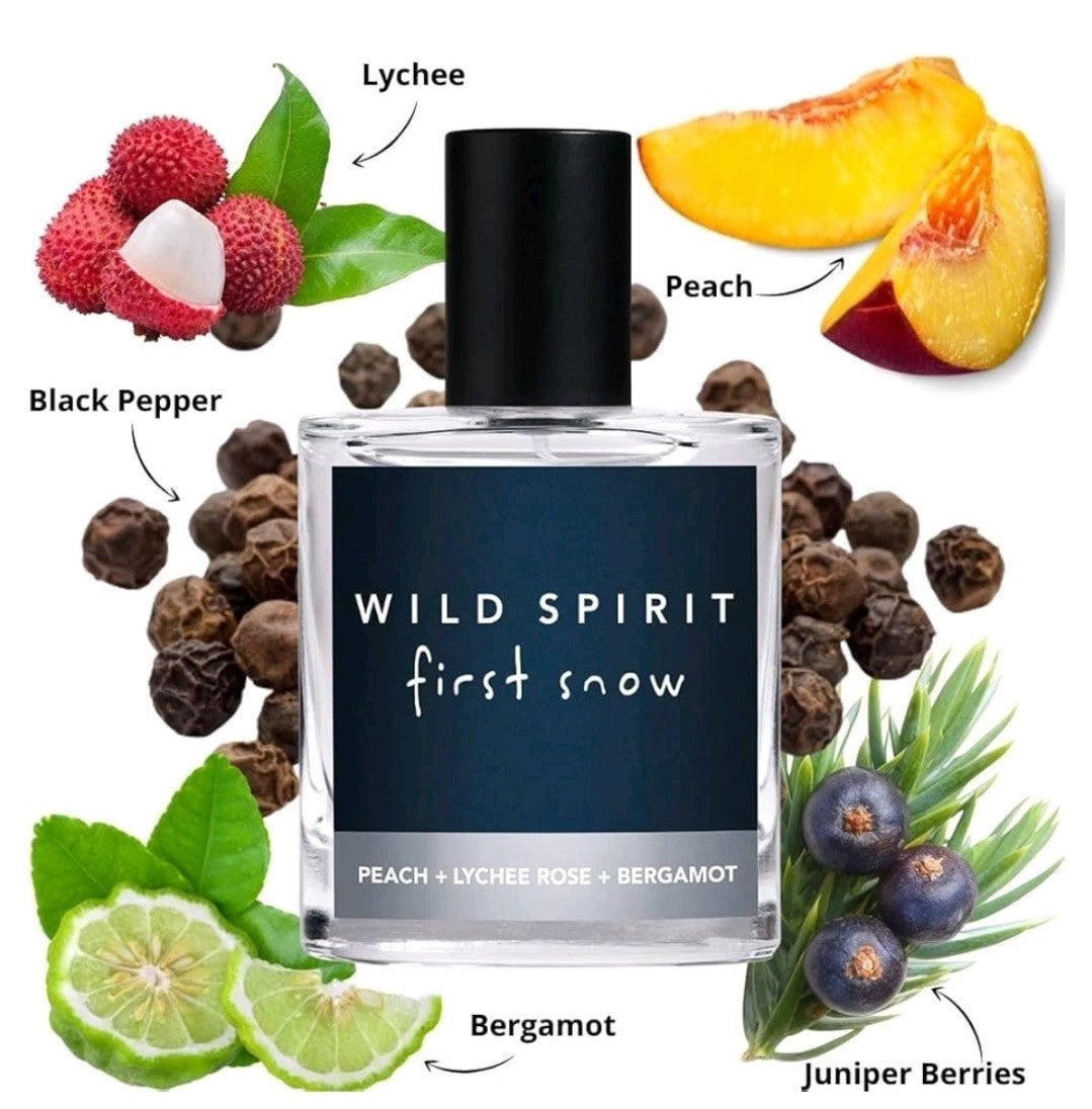 Wild Spirit First Snow Eau De Parfum Spray EDP Bold Spicy Cruelty Free 1oz 30ml 0
