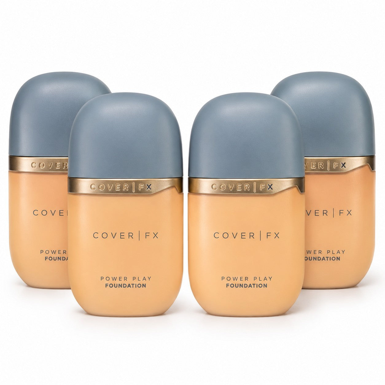4 × COVER FX Power Play Foundation Full Coverage Matte Long Lasting Shade M4 Lot0
