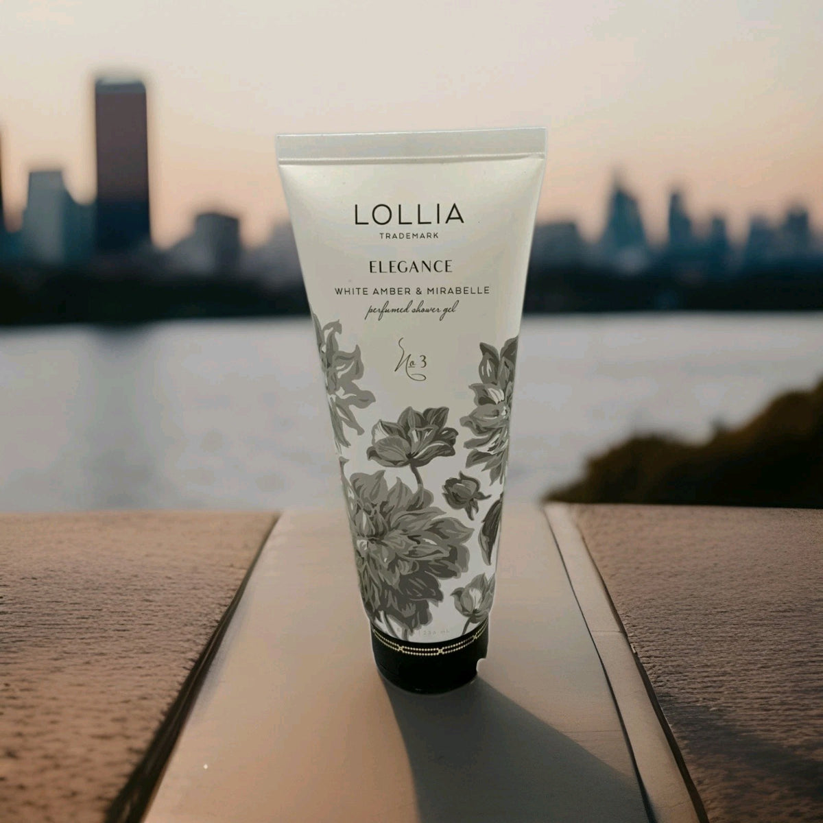 Margot Elena LOLLIA Shower Gel Elegance White Amber Mirabelle Full Size NEW 8oz0