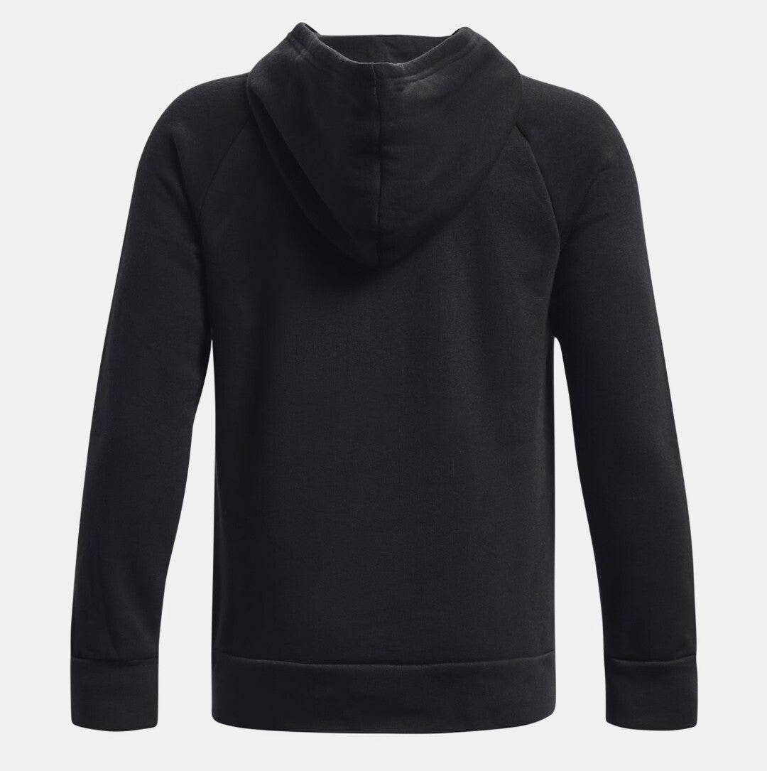 Under Armour UA Rival Fleece Big Logo Hoodie Black Boys Size Large NWT1