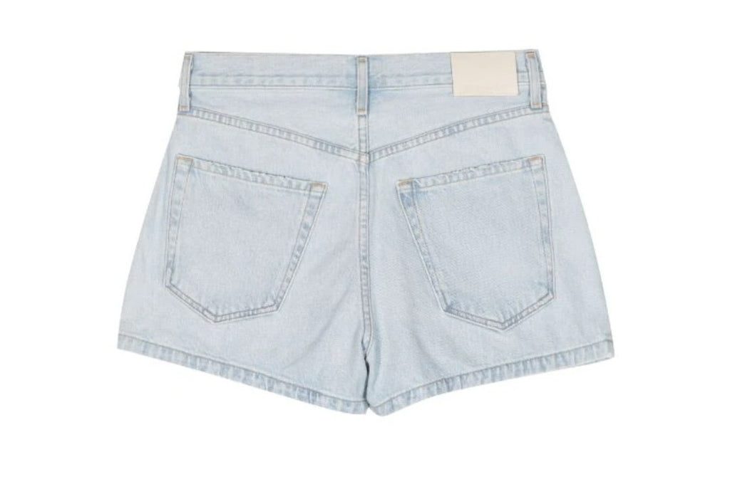 Citizens of Humanity Franca Jean Shorts Baggy Pleated High Waist Sz 30 Blue Sz101