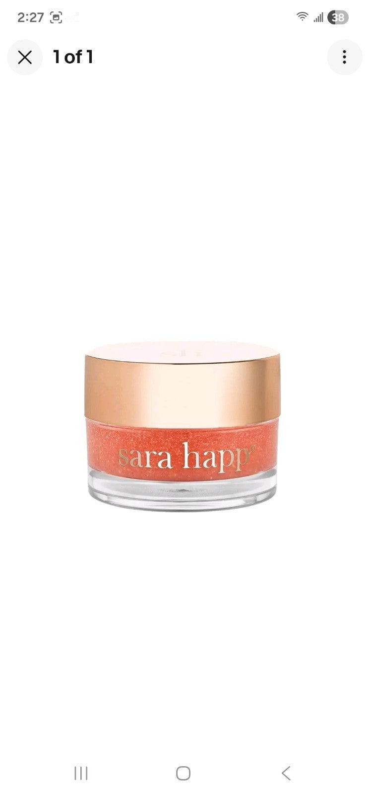 Sara Happ The Lip Scrub: Sparkling Peach Sugar Scrub for Dry Lips1