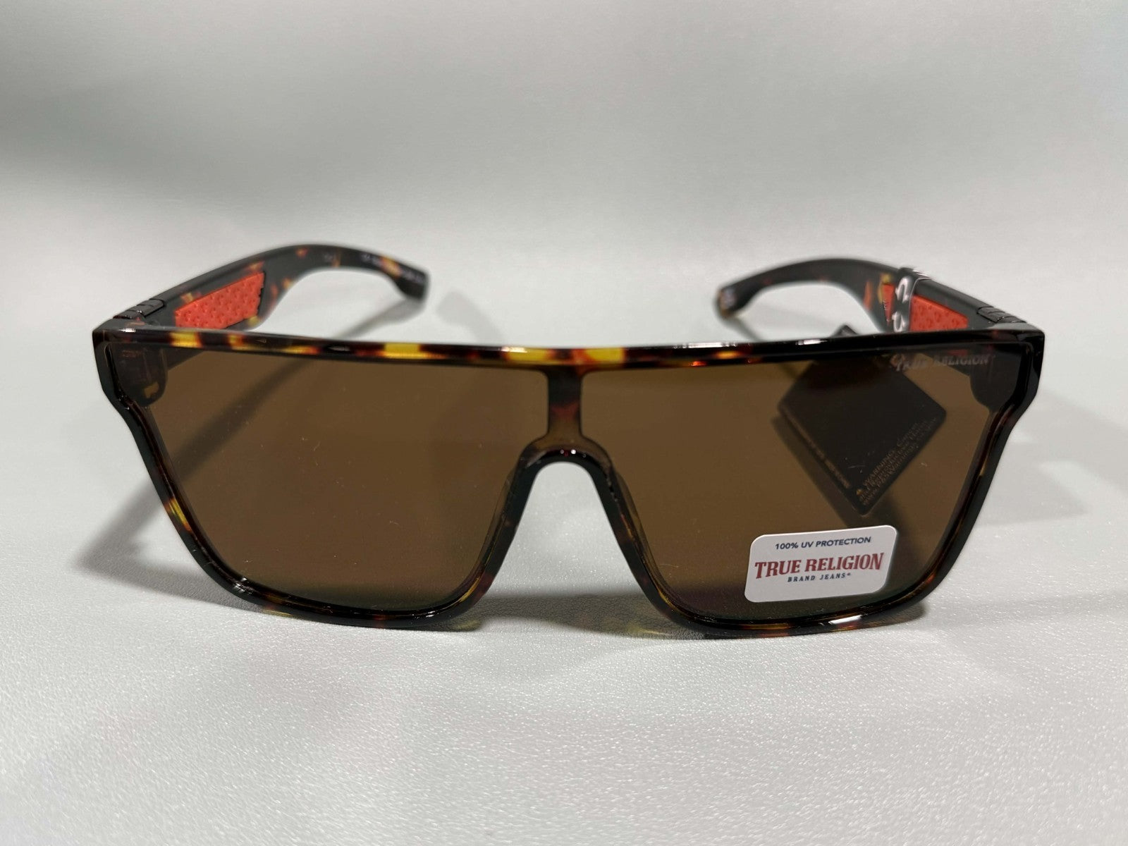 New Original TRUE RELIGION Square Sunglasses Brown TR TRM17990