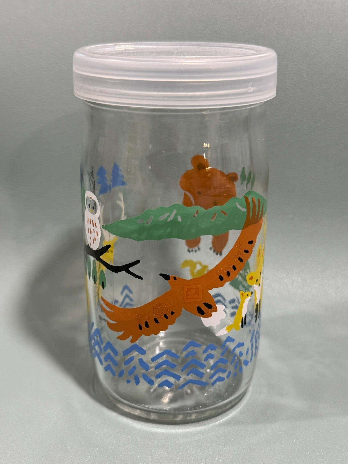 Asahiyama Zoo Collectible Glasses Set of 3 w Lids Japan Animal Tumblers Polar 9