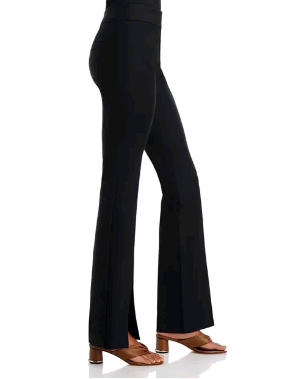NWT DEREK LAM 10 CROSBY BLACK FLARE SLIT FRONT PANTS SIZE 20 $3753