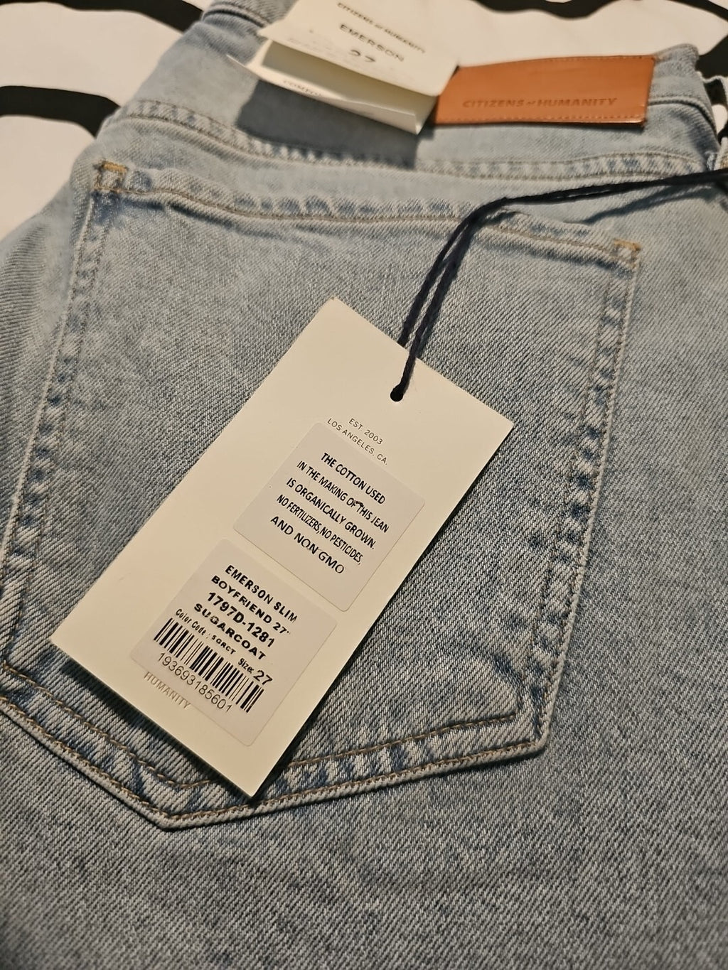 NWT Citizens Of Humanity Emerson Slim Boyfriend Jeans In Sugarciat Sz. 27 43
