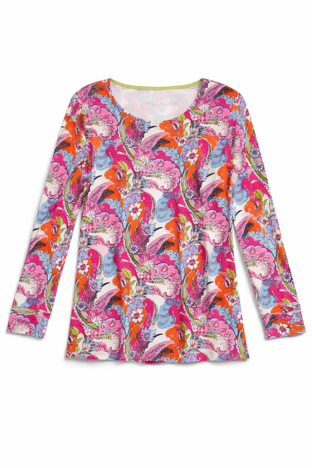 NWT Vera Bradley Pink Swirls Top Bright Paisley Multicolor Discontinued XL 0