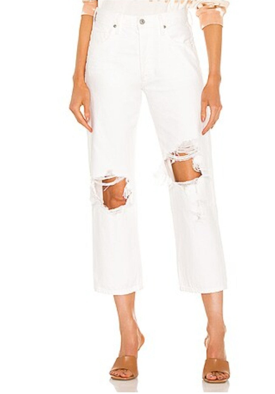$298 NEW! NWT CITIZENS OF HUMANITY Emery Crop Relaxed Straight Size 27 COH 0