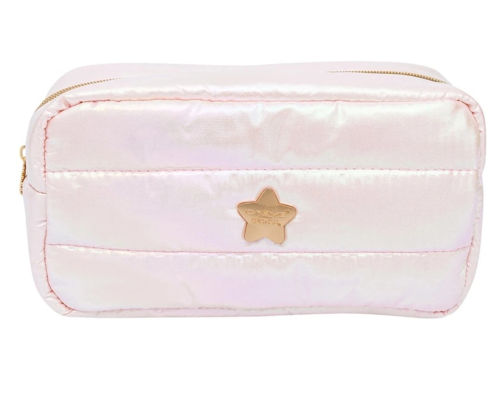 Lot of 2 The Creme Shop x ONCH Hollywood Pink Puffer Cosmetic Makeup Bags Nwt2