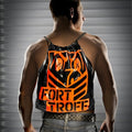Fort Troff Drawstring Backpack Black Orange X Logo Gym Travel Sport Bag FT Blast0