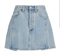 Agolde Women's Slice Organic Cotton Denim Mini Skirt In Sequence 270