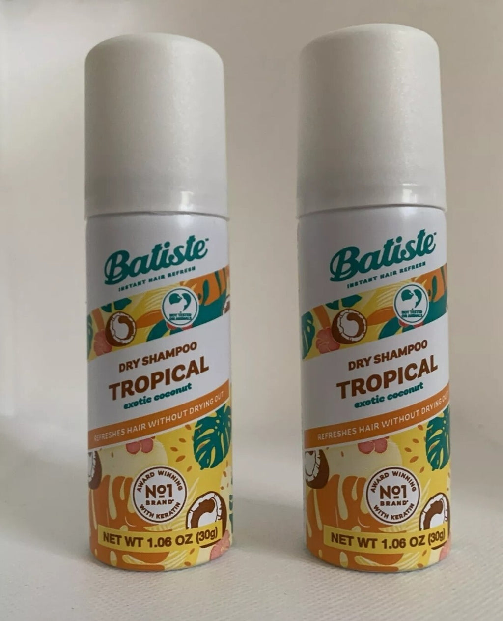 Batiste Instant Hair Refresh Dry Shampoo Coconut & Exotic Tropical 1.6oz Travel0