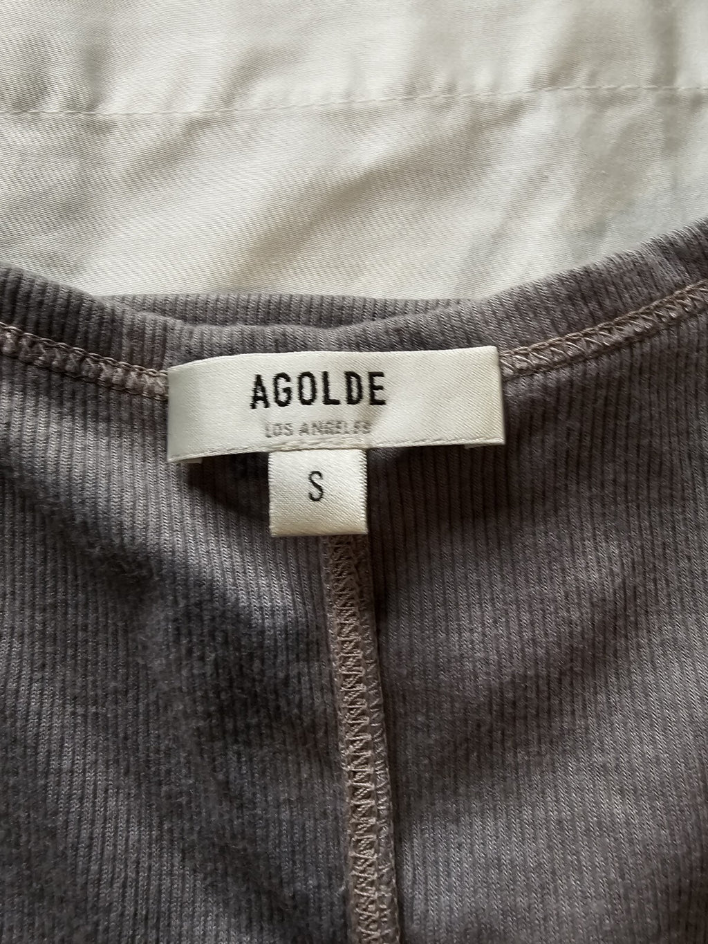 Agolde Maria Rib Tank DRESS size SM - SMALL ~ Retail $148 - COBBLESTONE 2
