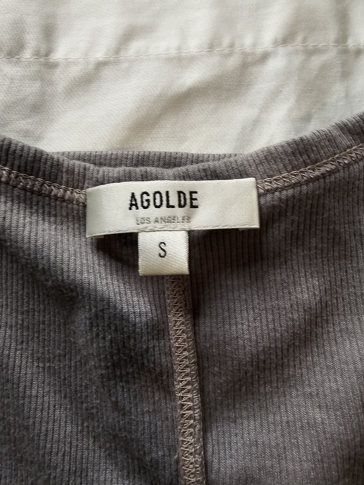 Agolde Maria Rib Tank DRESS size SM - SMALL ~ Retail $148 - COBBLESTONE 2